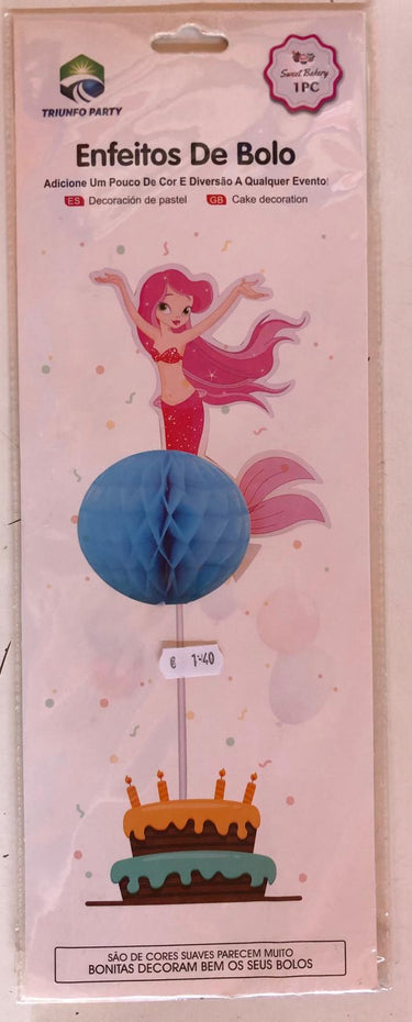 Enfeite para bolo - Sereia